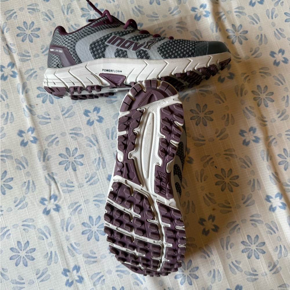 Inov-8 Parkclaw 260 Gray and Purple Athletic Shoes with Mesh Upper - Picture 2 of 6